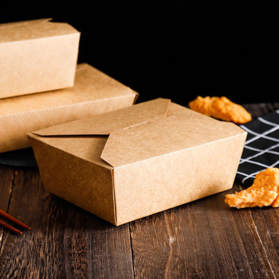 PE van douanelogo printing 337g 18g het Document van Kraftpapier het Lunchvakje haalt Vakjes voor Voedsel weg