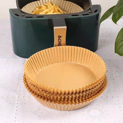 Van de de Luchtbraadpan van het oliebewijs Silicone Met een laag bedekt het Perkamentdocument 20cm Rond Beschikbaar Baksel