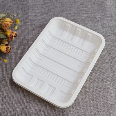 Biologisch afbreekbaar Verzegelbaar het Vaatwerk Bevroren Voedsel Tray Container 150mm van het Vleesmaïszetmeel