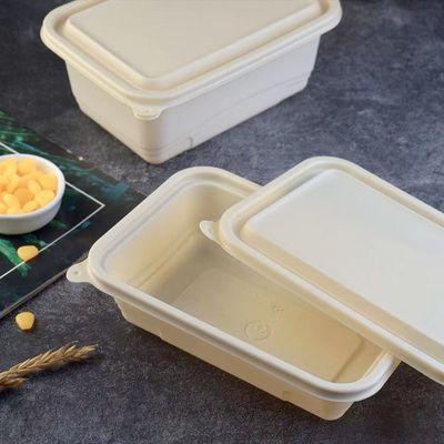 500 600ML Beschikbare Composteerbare van de de Lunchdoos van de Maïszetmeelmaaltijd het Snelle Voedsel Verpakkingsdoos