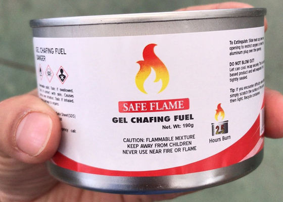 Chafing van het de Methanolgel van 3Hr 72 Pk Brandstof die 200g voor het Buffet van de Hotelcatering koken