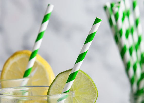 7.75in Partij Duurzaam Document het Drinken Stro Kleurrijk Biologisch afbreekbaar Stro voor Hete Dranken