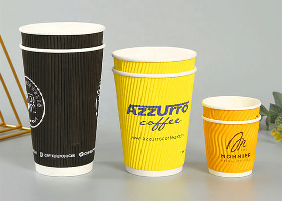 van de de Rimpelingsmuur van 20oz 24oz vormt het Biologisch afbreekbare Beschikbare Document 8 Oz-Document Hete Drankkoppen tot een kom