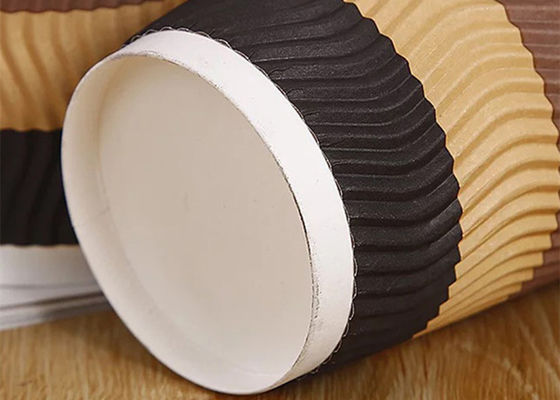 van de de Rimpelingsmuur van 20oz 24oz vormt het Biologisch afbreekbare Beschikbare Document 8 Oz-Document Hete Drankkoppen tot een kom