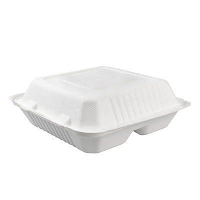 8in het 9in Biologisch afbreekbare Voedselcontainer van Clamshell van de Suikerrietbagasse Freezable Vaatwerk van de het Snelle