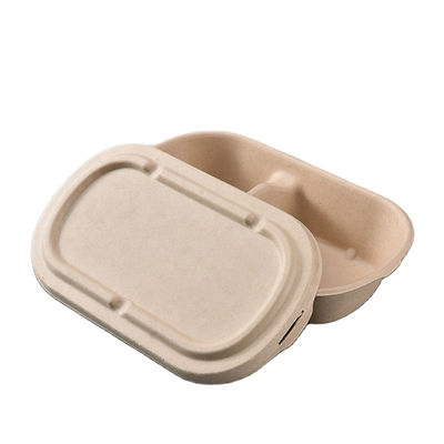 van het de Bagassevaatwerk van 850ml 1000ml Biologisch afbreekbare Vetvrije de Microgolfcontainer met Deksel