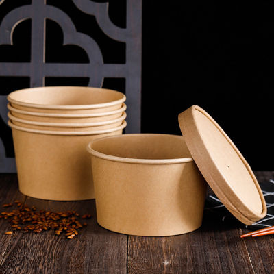 16OZ 26oz Kraftpapier haalt van het Voedselcontainers van Eco Vriendschappelijke Beschikbare Biologisch afbreekbare de Soepkoppen weg