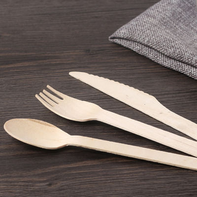 140mm Biologisch afbreekbaar Berk Beschikbaar Houten Bestek 150mm Houten Vorkmes en Lepel
