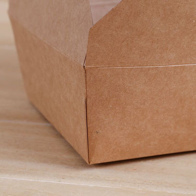 Het Vakje van de het Vaatwerk337gsm Lunch van FDA 2000ml Biologisch afbreekbare Beschikbare Document Voedselcontainer