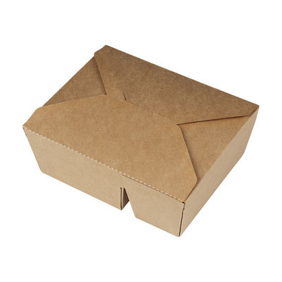 Het Vakje van de het Vaatwerk337gsm Lunch van FDA 2000ml Biologisch afbreekbare Beschikbare Document Voedselcontainer
