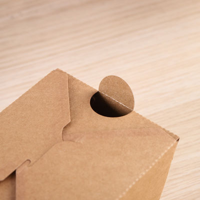 Biologisch afbreekbare Voedsel Verpakkingsdozen Takeway Bento Lunch Box Kraft Paper