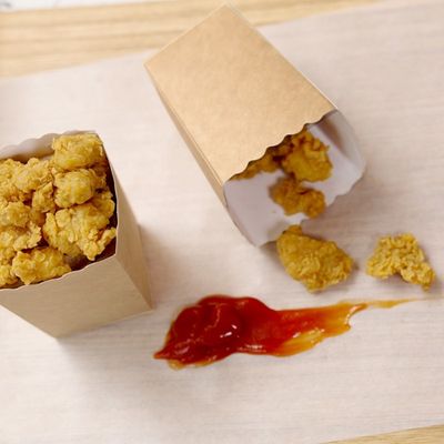 CMYK-Open de Popcorn Verpakkende Doos van het Goudklompjes Biologisch afbreekbare Beschikbare Vaatwerk
