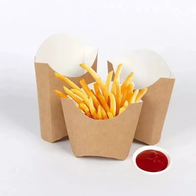 220gsm beschikbare het Document van Pantone Pe Met een laag bedekte Kraftpapier Frietenaardappel Chips Box Packaging