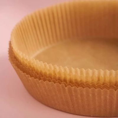 Van de de Luchtbraadpan van het oliebewijs Silicone Met een laag bedekt het Perkamentdocument 20cm Rond Beschikbaar Baksel