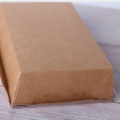 het Document van 500ml 600ml Kraftpapier Beschikbare het Voedselcontainers van Tray Sushi Food Box 300gsm met Deksels