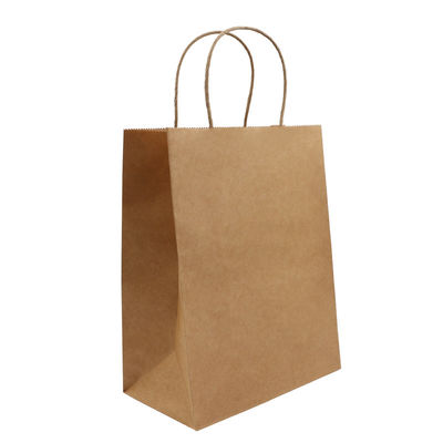 Zak van de het Vaatwerk130g 135g Witte Gift van kraftpapier de Biologisch afbreekbare Beschikbare met Handvatten