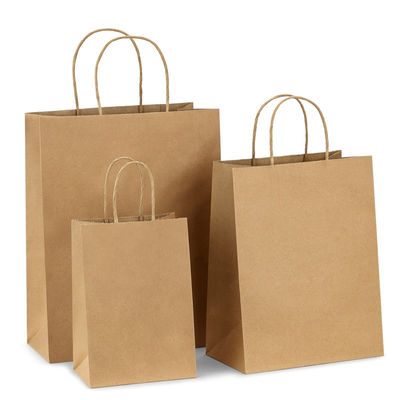 Zak van de het Vaatwerk130g 135g Witte Gift van kraftpapier de Biologisch afbreekbare Beschikbare met Handvatten