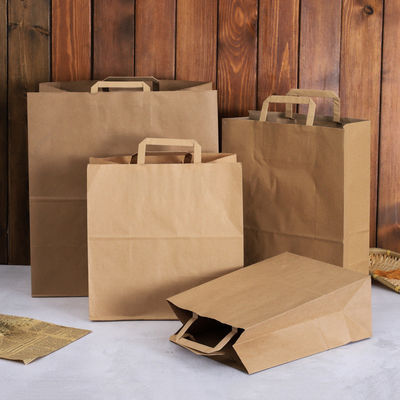 de Biologisch afbreekbare Beschikbare Zakken van het het Vaatwerk Pakpapier van 250gsm 300gsm met Handvatten