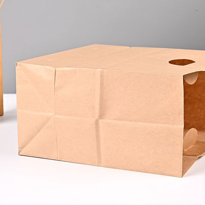 Gerecycleerde 4LBS-het Voedsel van de Matrijzenbesnoeiing Verpakkingsdocument de Gift van het Zakhandvat het Winkelen Zak 150GSM