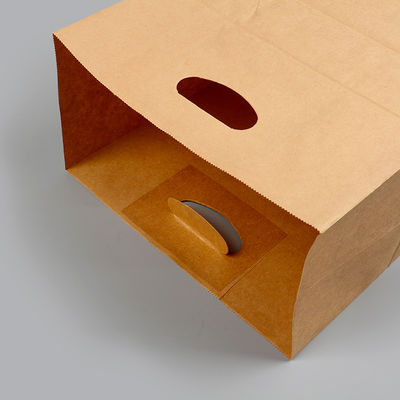 Gerecycleerde 4LBS-het Voedsel van de Matrijzenbesnoeiing Verpakkingsdocument de Gift van het Zakhandvat het Winkelen Zak 150GSM