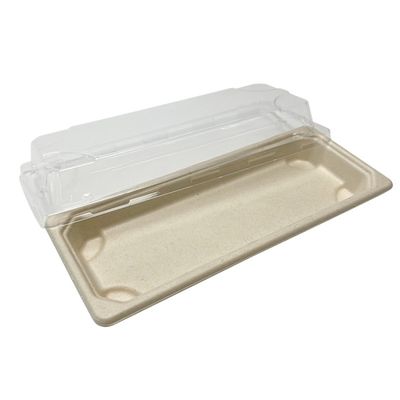 11g van het de Bagassevaatwerk van het vaatwerk Snelle Voedsel de Biologisch afbreekbare Sushi Tray With Pet Lid