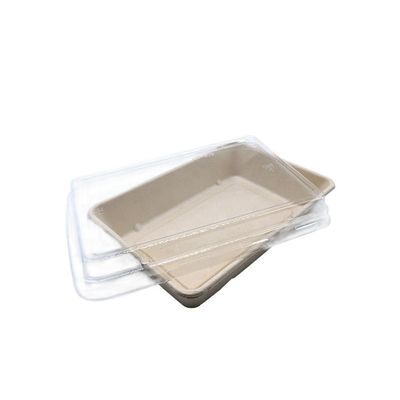 11g van het de Bagassevaatwerk van het vaatwerk Snelle Voedsel de Biologisch afbreekbare Sushi Tray With Pet Lid