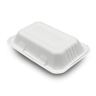 7 X 5in Biologisch afbreekbare Scharnierende het Voedselcontainer van de Suikerrietbagasse Pulp neemt Lunchdoos
