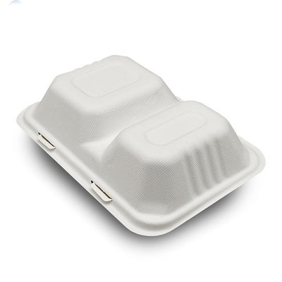 7 X 5in Biologisch afbreekbare Scharnierende het Voedselcontainer van de Suikerrietbagasse Pulp neemt Lunchdoos