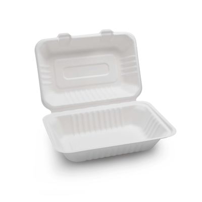 7 X 5in Biologisch afbreekbare Scharnierende het Voedselcontainer van de Suikerrietbagasse Pulp neemt Lunchdoos