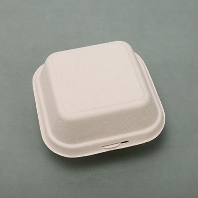 De niet-toxische van het de Bagassevaatwerk van 21g Biologisch afbreekbare Pulp Clamshell de Hamburgerdoos van de 6 Duimbagasse