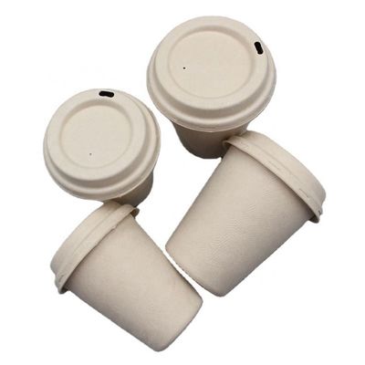 Van het de Bagassevaatwerk 8oz van melkpfas Vrije Biologisch afbreekbare Beschikbare Meeneem de Koffiekoppen
