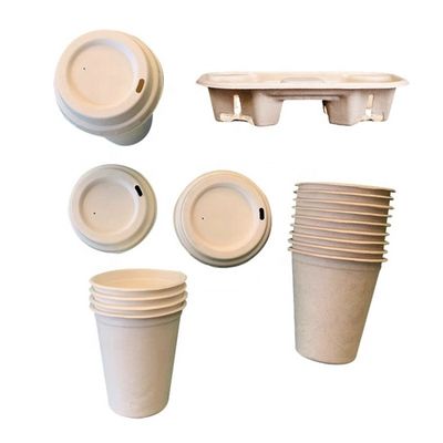 Van het de Bagassevaatwerk 8oz van melkpfas Vrije Biologisch afbreekbare Beschikbare Meeneem de Koffiekoppen