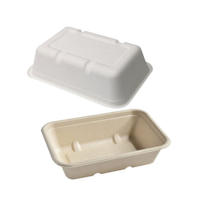 van het de Bagassevaatwerk van 450ml 550ml Natuurlijk Eco Biologisch afbreekbaar de Salade Snel Voedsel om te gaan Containers