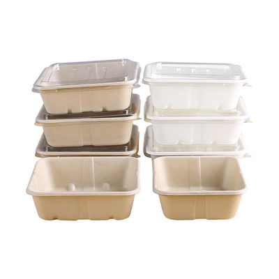 van het de Bagassevaatwerk van 450ml 550ml Natuurlijk Eco Biologisch afbreekbaar de Salade Snel Voedsel om te gaan Containers