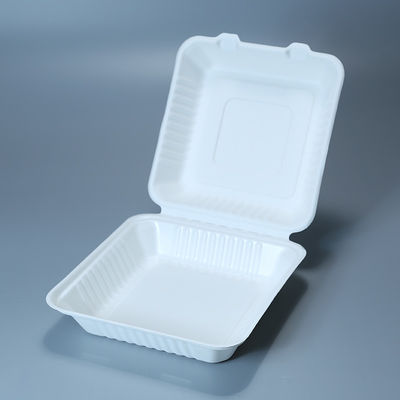 800ml de meeneem van de Bagasseclamshell van de Containersmicrogolf Veilige van de de Verjaardagspartij Beschikbare Platen