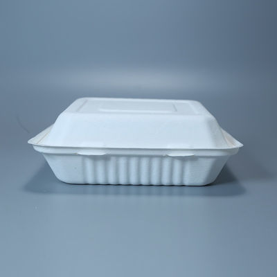 800ml de meeneem van de Bagasseclamshell van de Containersmicrogolf Veilige van de de Verjaardagspartij Beschikbare Platen