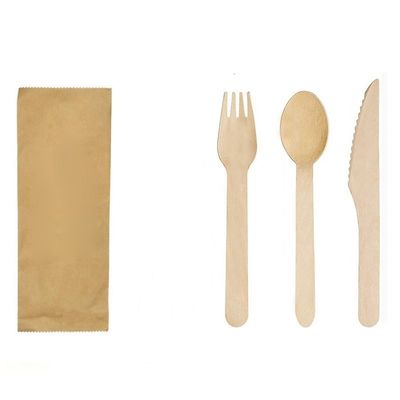 140mm de Beschikbare Houten van het Bestek Vastgestelde Biologisch afbreekbare Vorken van de Dinerpartij Messen en de Lepels