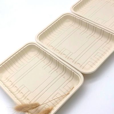 Biologisch afbreekbaar Verzegelbaar het Vaatwerk Bevroren Voedsel Tray Container 150mm van het Vleesmaïszetmeel