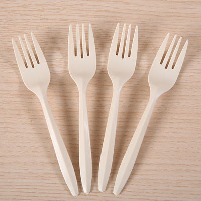 6In Eco Maïszetmeelvaatwerk 150mm Biologisch afbreekbaar Lepels en Vorkentafelgereedschap van de Messencatering