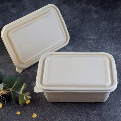 500 600ML Beschikbare Composteerbare van de de Lunchdoos van de Maïszetmeelmaaltijd het Snelle Voedsel Verpakkingsdoos