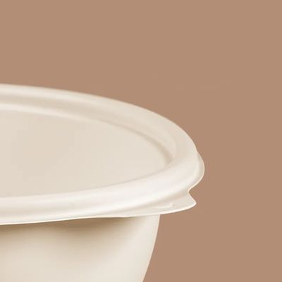 Biologisch afbreekbare 800ml 1050ml nemen het Fruitkom van het Containersmaïszetmeel met Deksel