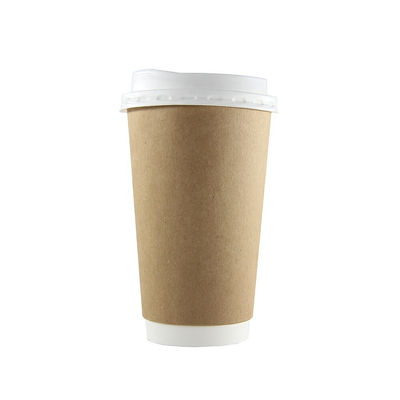 PE van 10oz 12oz bedekte de Dubbele Muurdocument Koppen van de Kop Beschikbare Koffie met Deksels met een laag