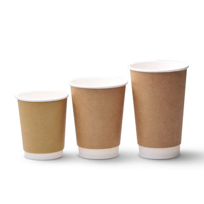 PE van 10oz 12oz bedekte de Dubbele Muurdocument Koppen van de Kop Beschikbare Koffie met Deksels met een laag