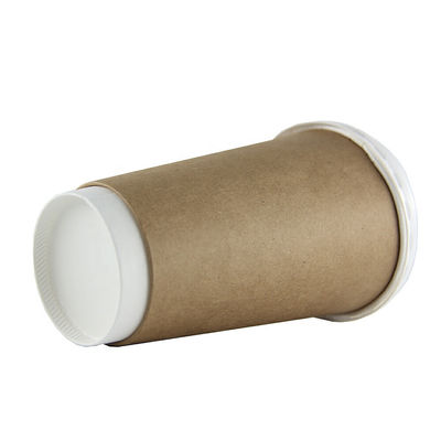 PE van 10oz 12oz bedekte de Dubbele Muurdocument Koppen van de Kop Beschikbare Koffie met Deksels met een laag