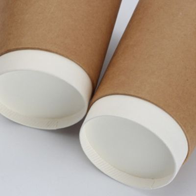 PE van 10oz 12oz bedekte de Dubbele Muurdocument Koppen van de Kop Beschikbare Koffie met Deksels met een laag