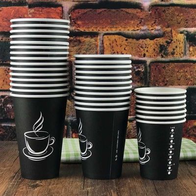 2.5oz de douane drukte de Zwarte Beschikbare Koppen van de de Koffie Enige Muur van Koffiekoppen 8oz