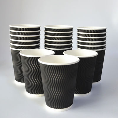 het Document 12oz van 400ml PLA Stevige Duurzame Golfrimpelingskoppen met Deksels