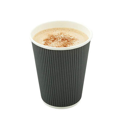 het Document 12oz van 400ml PLA Stevige Duurzame Golfrimpelingskoppen met Deksels