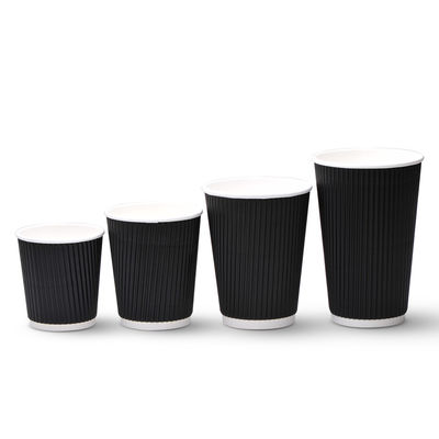 het Document 12oz van 400ml PLA Stevige Duurzame Golfrimpelingskoppen met Deksels