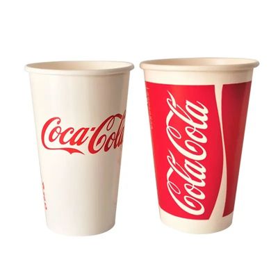 PE PLA van 22oz 640ml Kola vormt de Beschikbare Document Koppendocument Koude Drank 300gsm tot een kom